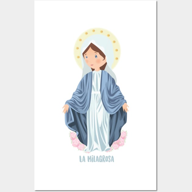 Our lady of the Miraculous Medal Wall Art by AlMAO2O